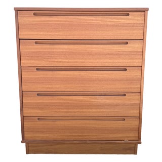 Danish Modern Teak Tallboy Dresser by Nils Jonsson for Tørring Møbelfabrik For Sale