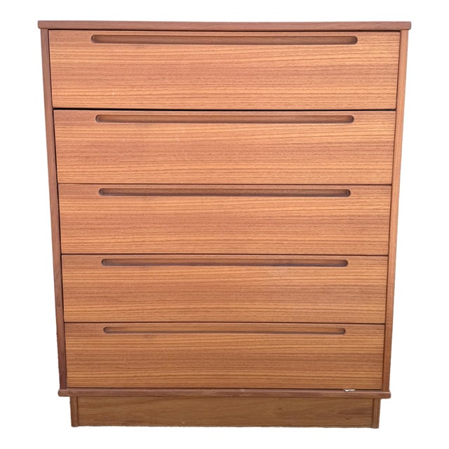 Danish Modern Teak Tallboy Dresser by Nils Jonsson for Tørring Møbelfabrik For Sale