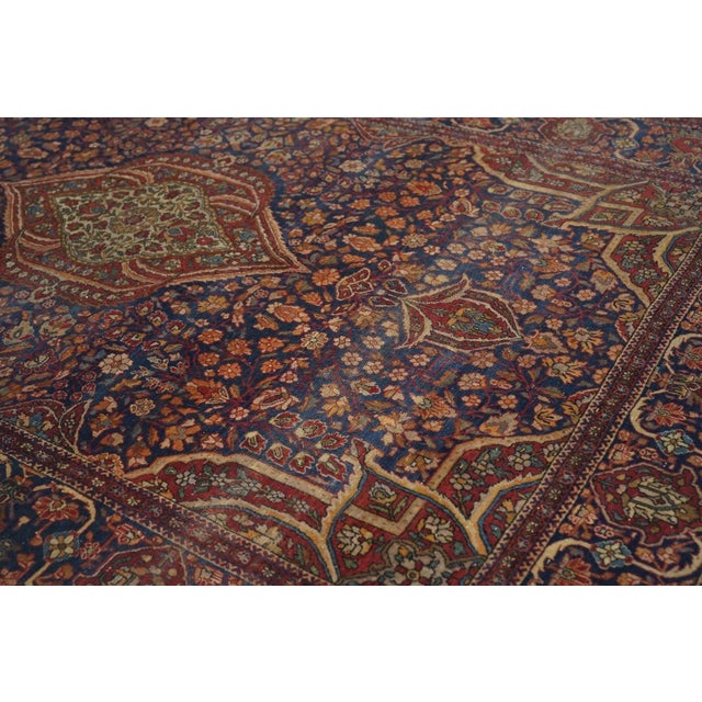 Antique Mohtasham Kashan Rug 4'2'' X 6'6'' For Sale - Image 11 of 11