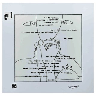 Ennio Pouchard, Diecicomeleditadiduemani, Screen Print on Acetate, 1973 For Sale