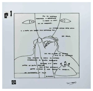 Ennio Pouchard, Diecicomeleditadiduemani, Screen Print on Acetate, 1973