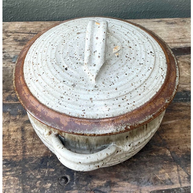 Vintage Original Studio Pottery Lidded Steam Pot For Sale - Image 10 of 12