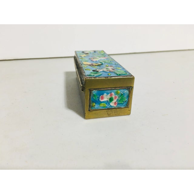 Antique Chinese Enamel Stamp Box For Sale - Image 4 of 5