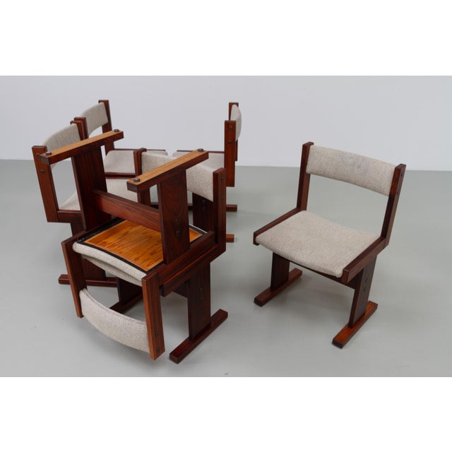 Danish Brutalist Rosewood Dining Chairs from Gangsø Møbler, 1970s, Set of 6 For Sale - Image 16 of 18