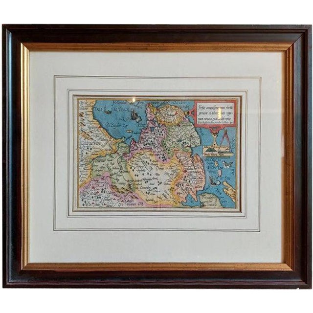 Antique Map of Friesland by Bussemacher, 1592 For Sale