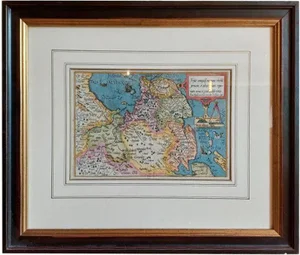 Antique Map of Friesland by Bussemacher, 1592