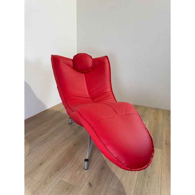 1990s Red Model DS151 Chaise Longue by Jane Worthington for de Sede, 1990s For Sale - Image 5 of 9