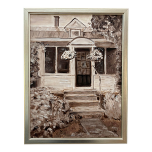 “Porch Door" Framed Oil on Linen by Nancy M. Vignola