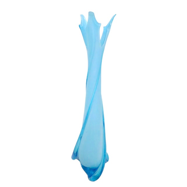 Mid-Century Modern Mid Century Murano Swung Art Glass Vase by Cristalleria Fratelli Betti C 1970's For Sale - Image 3 of 10