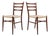 Vintage Belgian Teak Dining Chairs with Braided Rope Seat, 1960s, Set of 2 For Sale