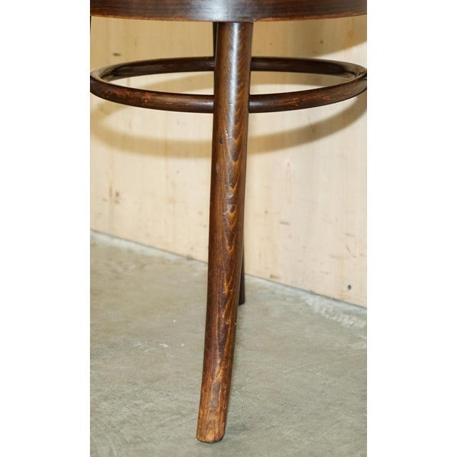Gold Austrian Bistro Dining Bar Bentwood Chairs from Thonet, 1930s, Set of 4 For Sale - Image 8 of 18