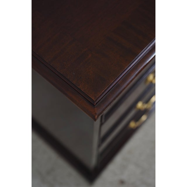 Councill Craftsmen Attributed Mahogany Kneehole File Credenza For Sale - Image 10 of 16