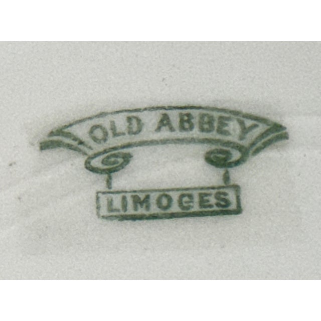 Ceramic French Limoges Old Abbey Porcelain Floral Dinner Plates - Set of 4 For Sale - Image 7 of 7