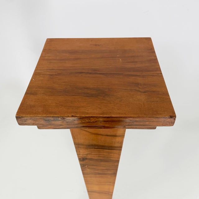 Italian Art Deco Pedestal in Wood, 1930s For Sale - Image 3 of 12