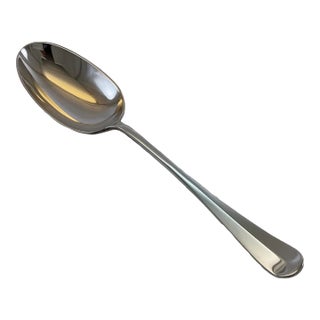 1980s Silver Large Serving Spoon & Fork (Two Pieces), Rattail For Sale