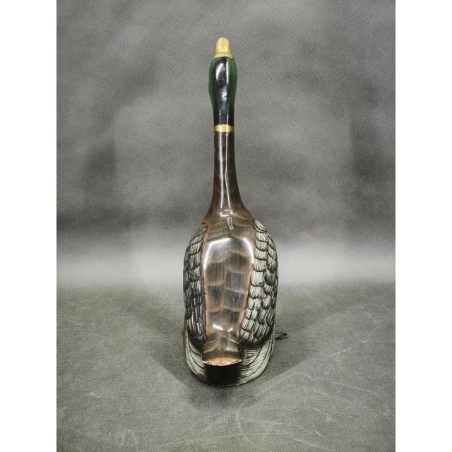 Vintage French Hand Painted Cast Brass Duck Sculpture, 1960s For Sale - Image 3 of 9