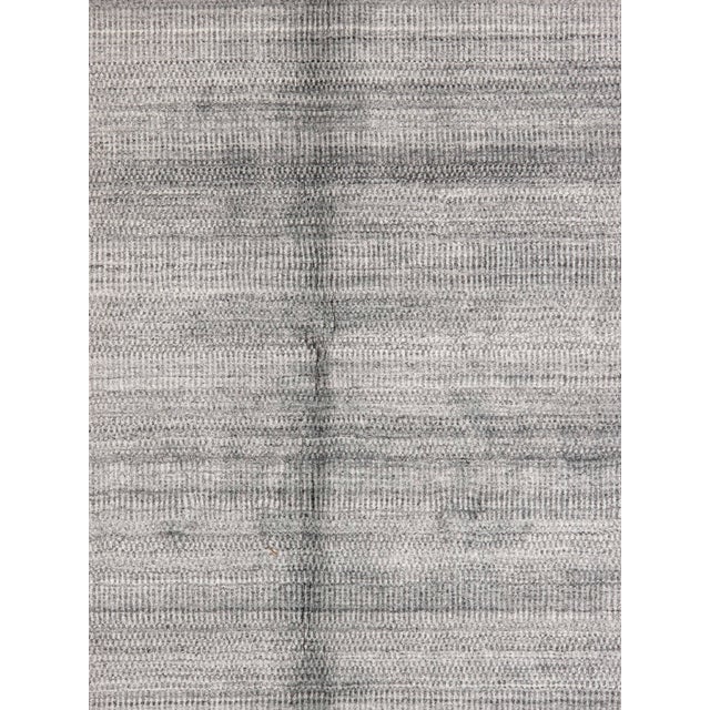 Contemporary Hand-Knotted Modern Textured Wool & Silk Rug 5'8" X 8'0" For Sale - Image 3 of 4