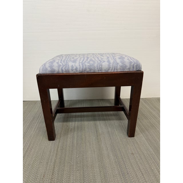 Chippendale Early 20th Century Chippendale Block Leg Footstool For Sale - Image 3 of 12