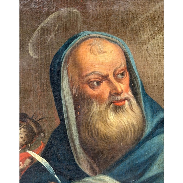 Italian Old Master Painting of Saint Mark the Evangelist with Lion, 1680–1750 For Sale - Image 16 of 16