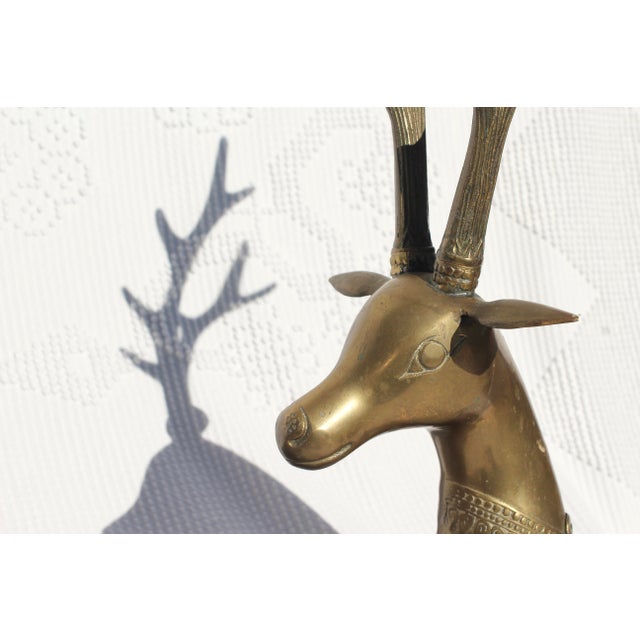 Large Brass Reclining Deer Attributed to Sarreid From the 1960s For Sale - Image 11 of 12