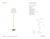 Suzanne Kasler by Visual Comfort Signature Wyatt 52" Floor Lamp in Hand-Rubbed Antique Brass with Linen Shade Designer:...