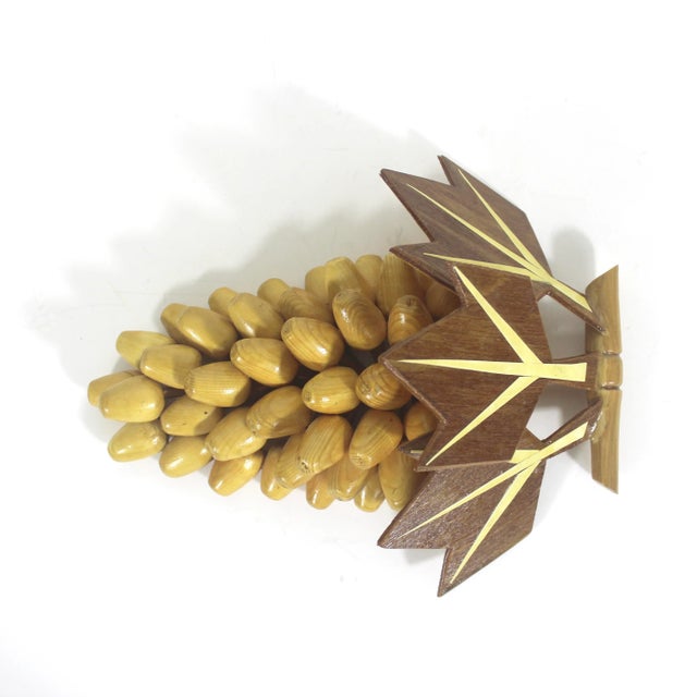 Mid-Century Modern Large Wood Grape Fruit Cluster For Sale - Image 9 of 9