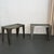 This pair of industrial brushed steel side tables were originally used as factory work tables. They feature distinctive...