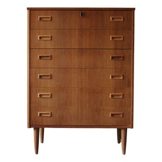 Vintage Danish Oak Chest of Drawers, 1960s For Sale