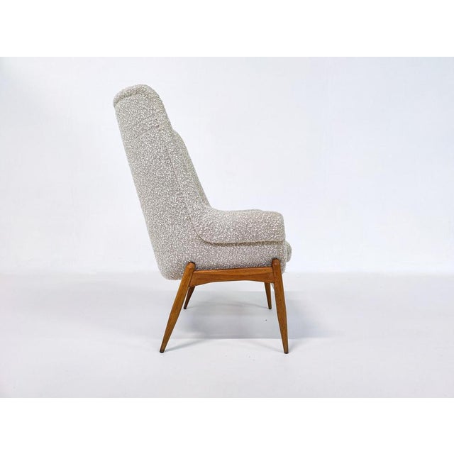 Set of Mid-Century Modern Hungarian Armchairs in Beige Fabric by Julia Gaubek, 1950 For Sale - Image 9 of 11