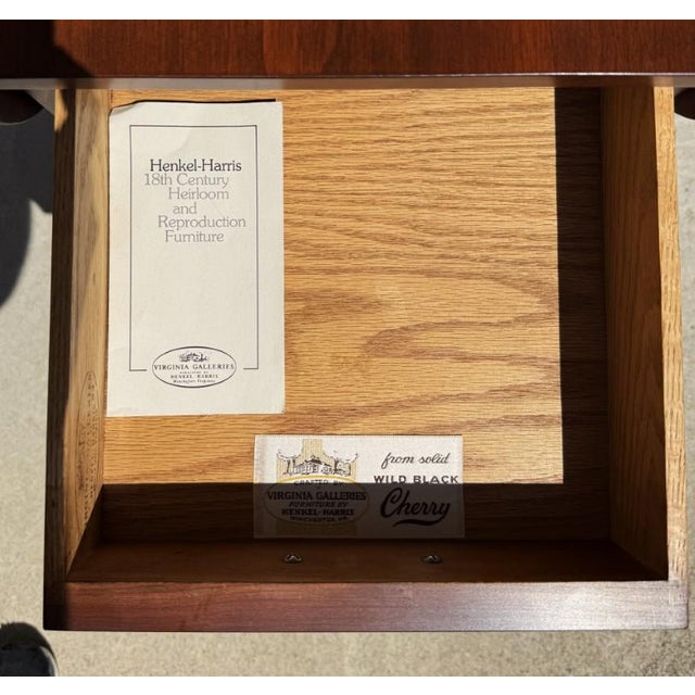 Henkel Harris Solid Cherry Pembroke Drop-Leaf Side Table Model No. 5406 For Sale - Image 14 of 18