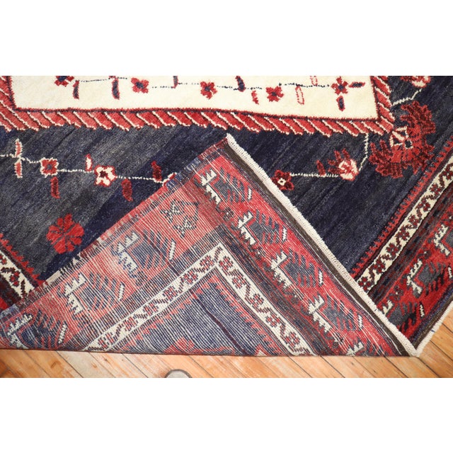 Red Tribal Vintage Zabihi Collection Square Anatolian Rug For Sale - Image 8 of 10