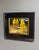 This oil painting captures a serene pathway lined with vibrant golden aspens, their striking yellow leaves contrasting...