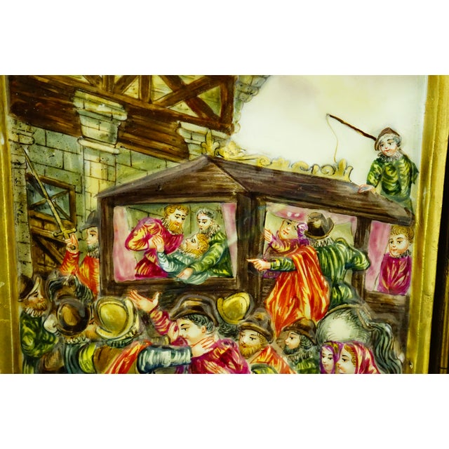 Capodimonte, Triptych Plaque Bas-Relief the Brawl, 1800s, Porcelain For Sale - Image 17 of 18