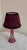 Vintage Red Table Lamp with Polished Conical Foot, in Very Good conditions. Designed 1950 to 1959 European Plug (up to...