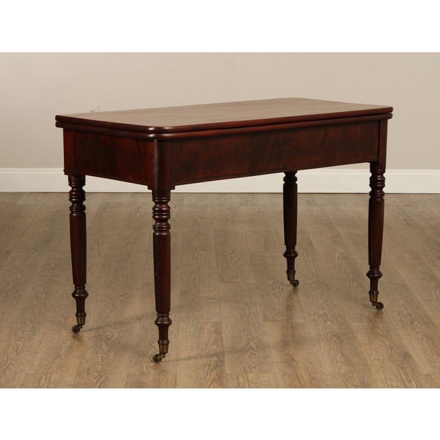 American Antique American Empire Mahogany Flip-Top Games Table For Sale - Image 3 of 12
