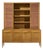 American of Martinsville Mid Century Walnut and Cane Credenza With Hutch For Sale