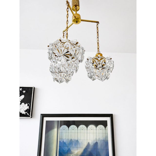 Mid-Century Modern Vintage Crystal Pendant Light from Kinkeldey, 1960s For Sale - Image 3 of 8