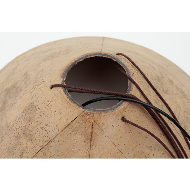 Large Cork Hanging Lamp by Willhelm Zanoth and Ingo Maurer for Design M, 1970s For Sale - Image 3 of 18