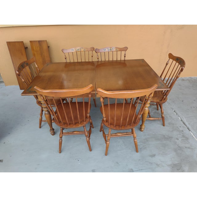 1990s Vintage Hitchcock Dining Set Chairish