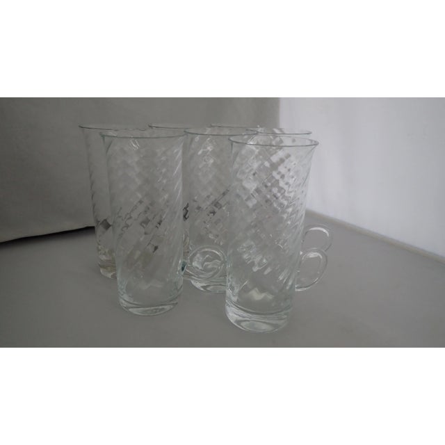 Modern Vintage Irish Glass Coffee Mugs S/7 For Sale - Image 3 of 7