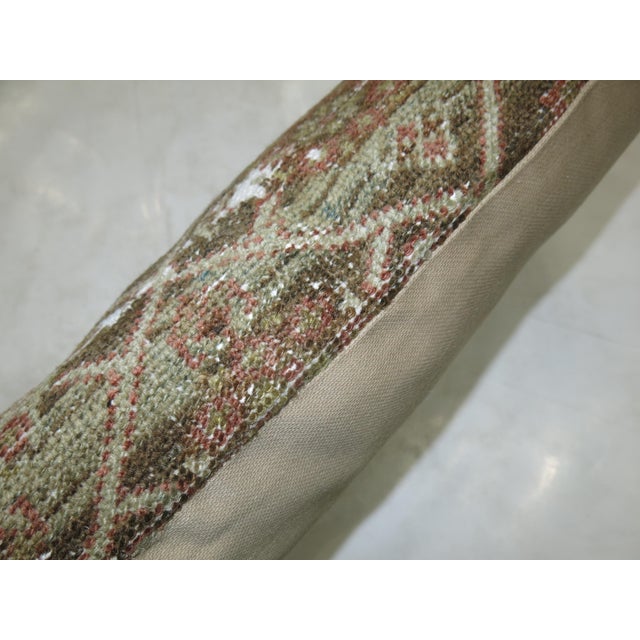 Narrow Antique Persian Bolster Rug Pillow For Sale - Image 4 of 5