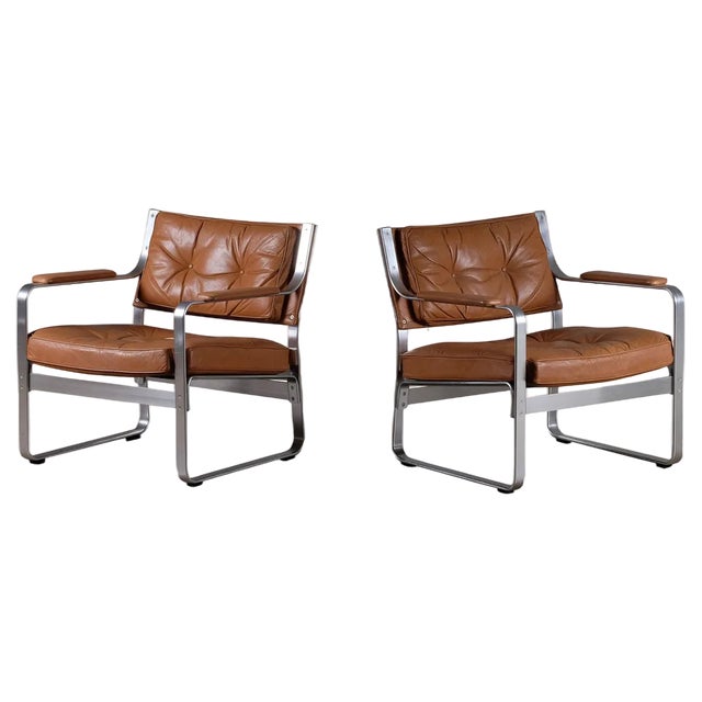 Set of Mondo Armchairs attributed to Karl-Erik Ekselius, Sweden, 1970s For Sale