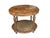 Ethan Allen Vintage Ethan Allen Walnut Burl & Cane Oval Side Table – Two-Tier French Regency Accent With Marquetry Top For Sale - Image 4 of 6
