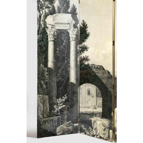 Double-Sided Folding Screen in Metal & Wood by Maison Lacroix for Roche Bobois, 1980s For Sale - Image 6 of 13