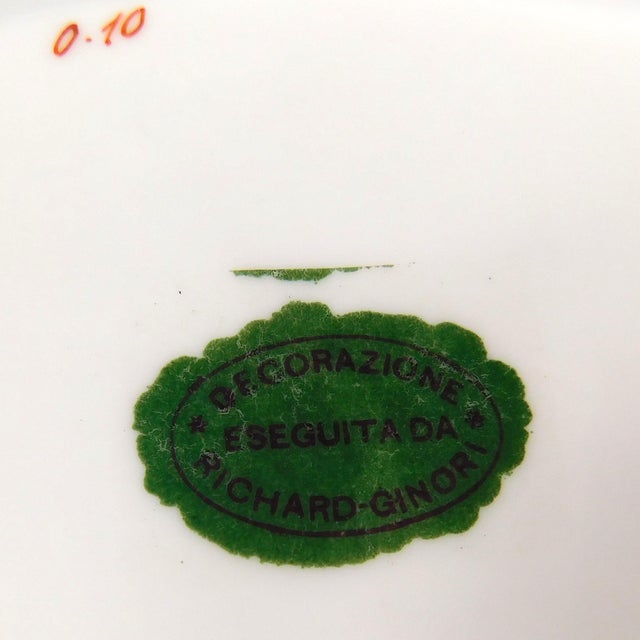 Signed Hand Panted Richard Ginori Serving Tray For Sale - Image 9 of 9