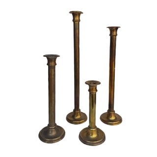 Brass Candleholders, 1960s, Set of 4 For Sale