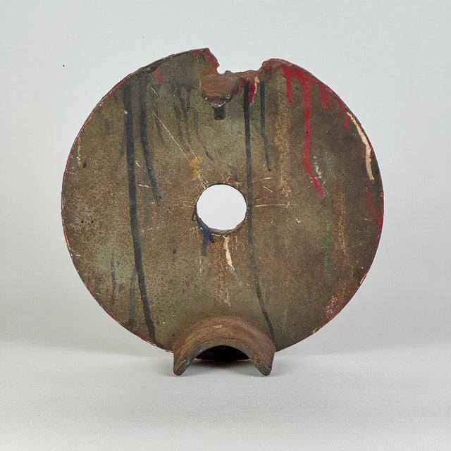 Rare Early 20th Century Bullseye Cast Iron Shooting Target With Old Paint, Fairground Carnival For Sale - Image 4 of 10