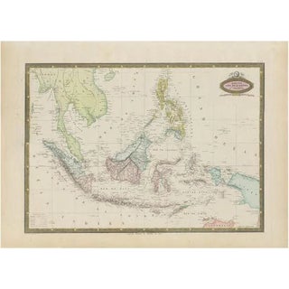Antique Map of Southeast Asia by Garnier, 1860 For Sale