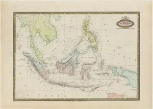 Antique Map of Southeast Asia by Garnier, 1860