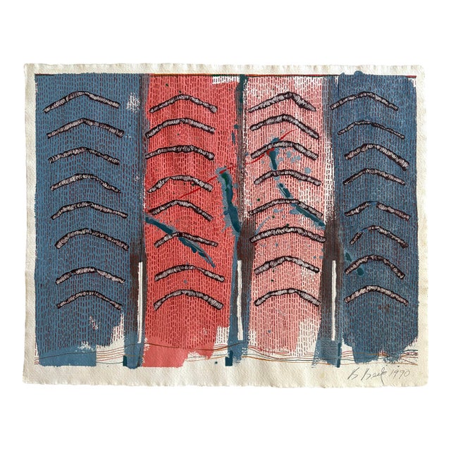 Barbara Beck 1990 Abstract Watercolor Painting on Paper - Signed/Dated/Unframed For Sale